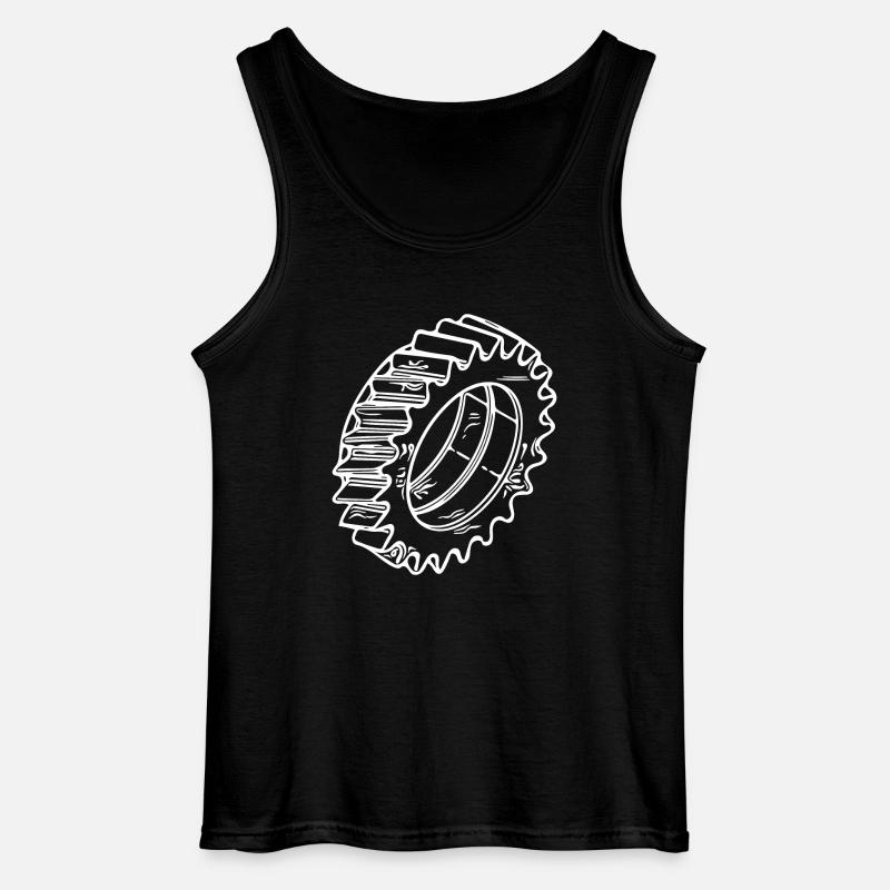 Gear Machines Component Design - Gildan Men’s Tank Top - black