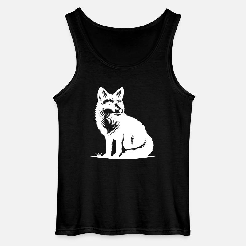 Niedlicher schlauer Fuchs - Gildan Männer Tank Top - Schwarz