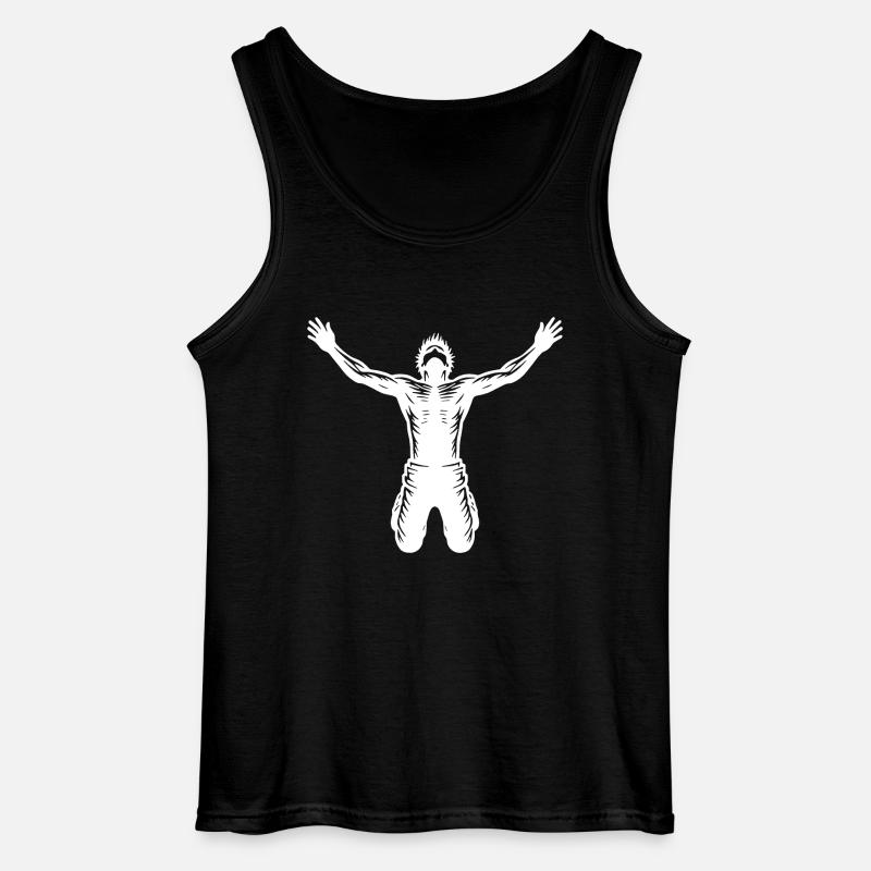Springender Mann - Gildan Männer Tank Top - Schwarz