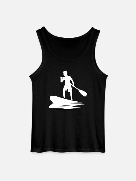 Stand Up Paddling padleteknik på vandet - Gildan tanktop til mænd - sort