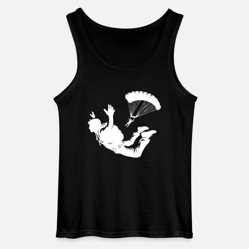 Two hobby skydiving skydiving - Gildan Men’s Tank Top - black
