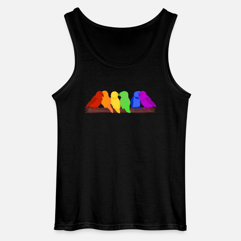 Regenbogen der Vögel - Gildan Männer Tank Top - Schwarz