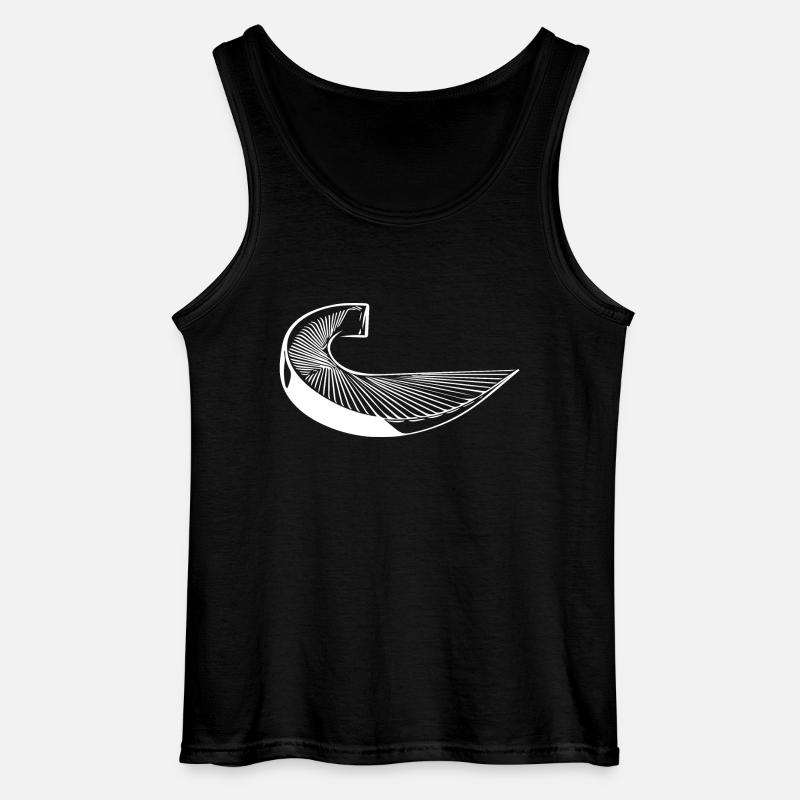 Geometriske kurvetrapper - Gildan tanktop til mænd - sort
