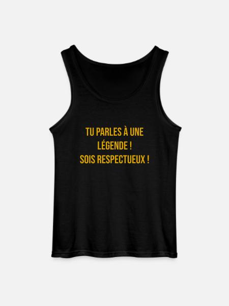 Tu parles à une légende - Débardeur Gildan Homme - noir