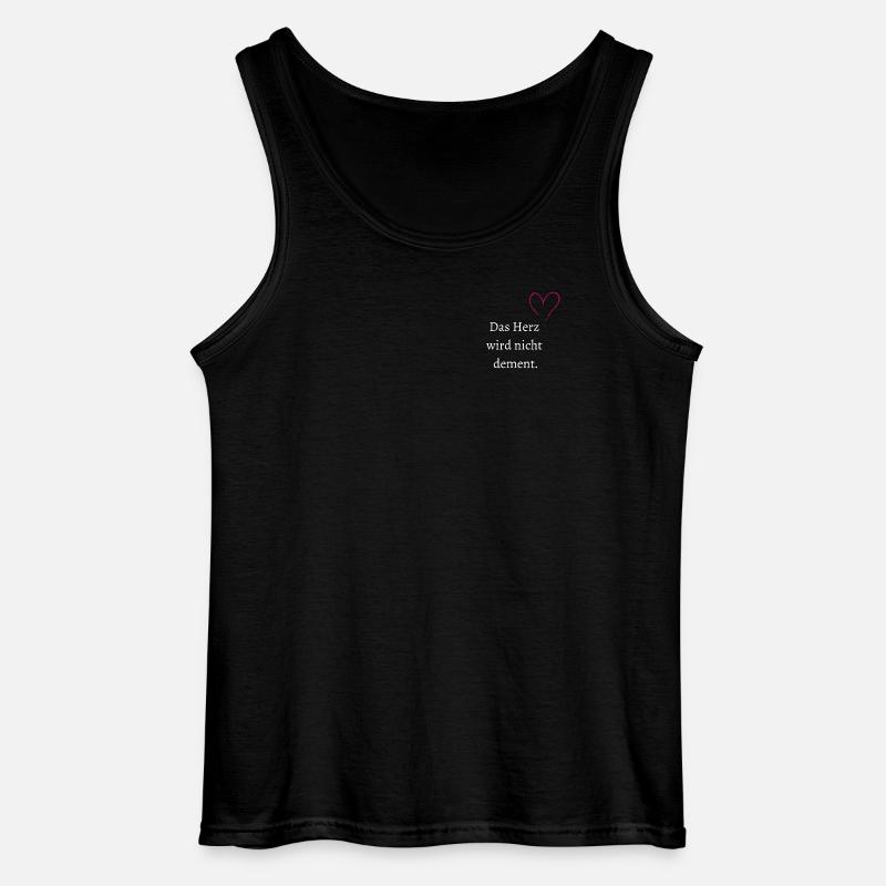 Das Herz wird nicht dement. - Gildan Männer Tank Top - Schwarz