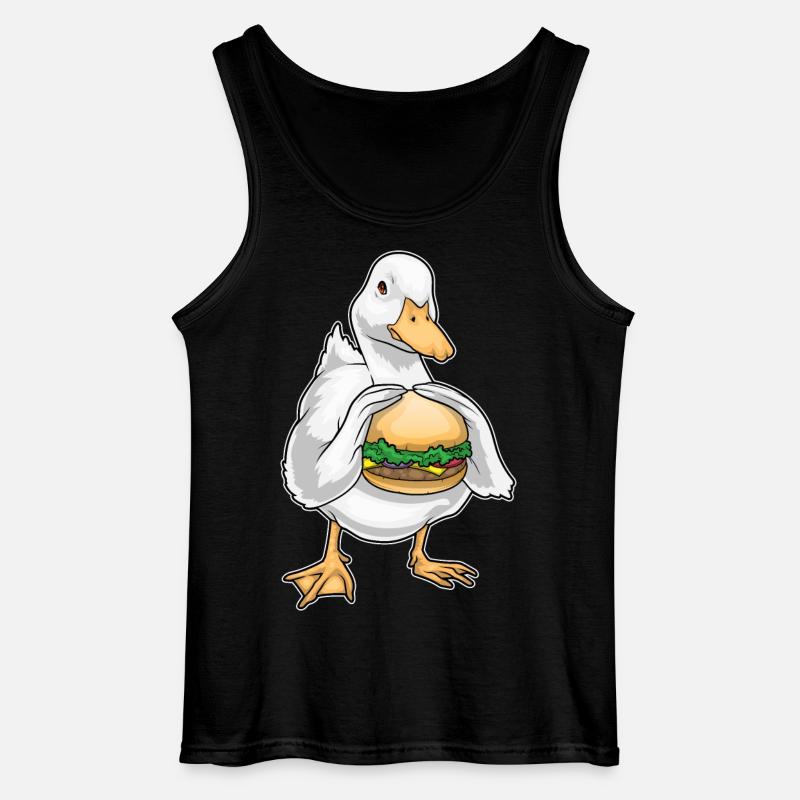 Ente Cheeseburger - Gildan Männer Tank Top - Schwarz