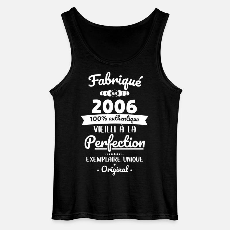 Hergestellt 2006 – Perfekt gereift - Gildan Männer Tank Top - Schwarz