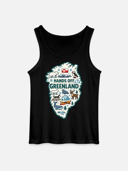 Hænderne væk fra Grønland Europa Solidaritet - Gildan tanktop til mænd - sort