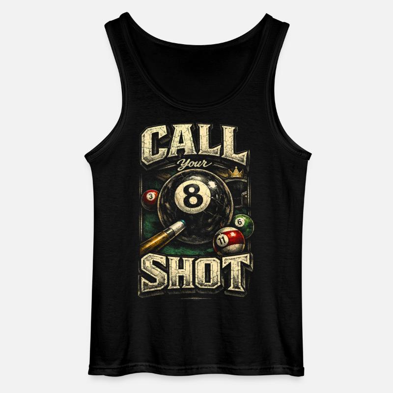 8-Ball Billard Call Your Shot - Gildan tanktop til mænd - sort