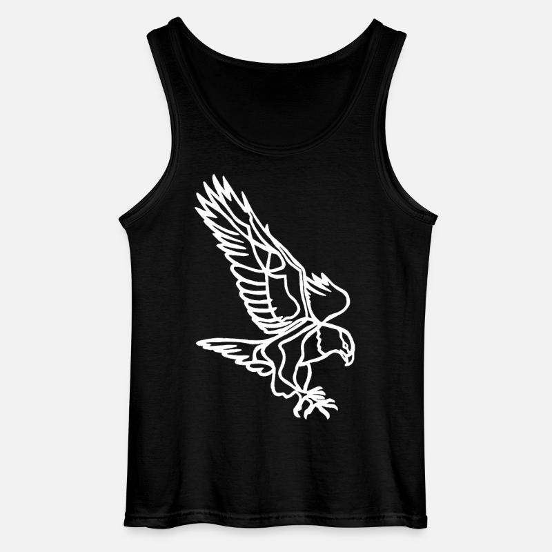 Biały Orzeł w Ucieczce - Męski tank top Gildan - czarny