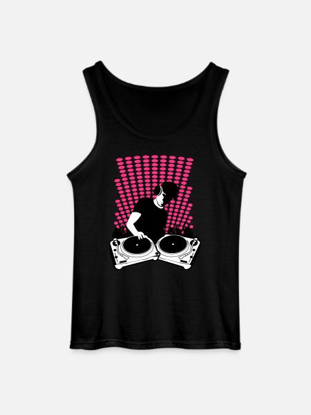 DJ turntables - Gildan Men’s Tank Top - black