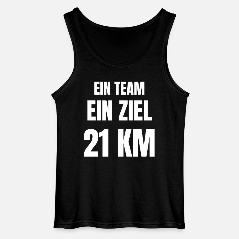 Halbmarathon - Gildan Männer Tank Top - Schwarz