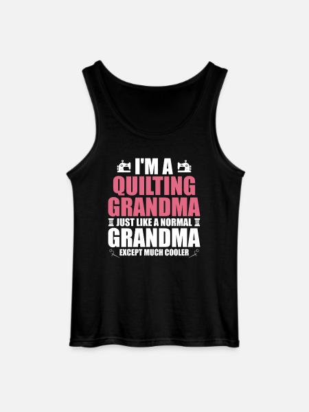 Jeg er en quiltende bestemor akkurat som en vanlig bestemor - Gildan singlet for menn - svart