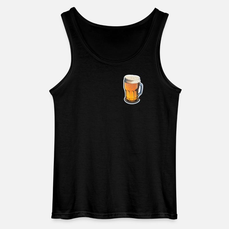 Bier - Gildan Männer Tank Top - Schwarz