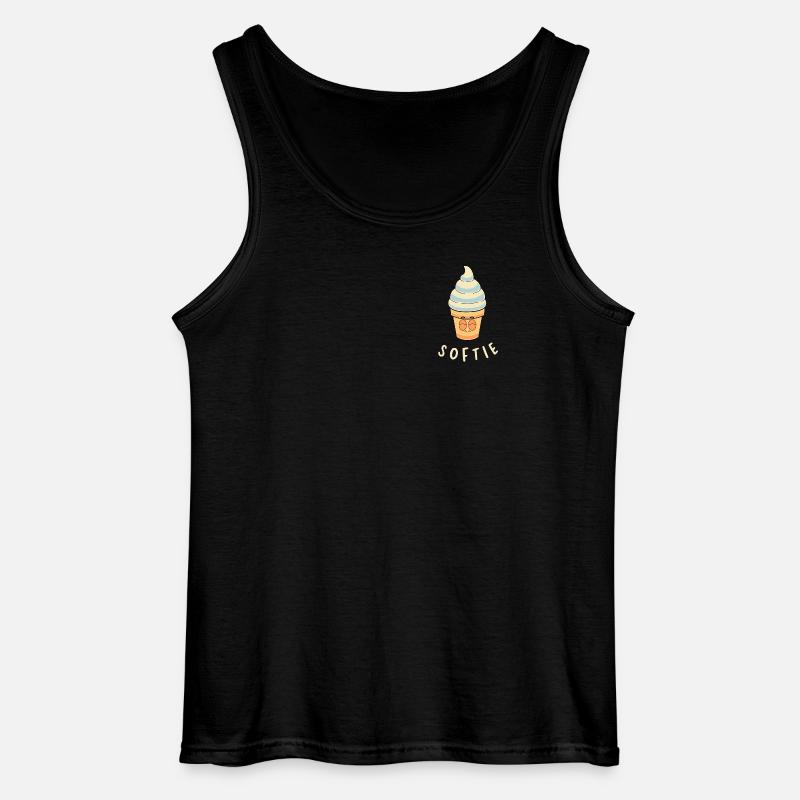 Softie Softeis Comic Icecream Lover - Gildan Männer Tank Top - Schwarz