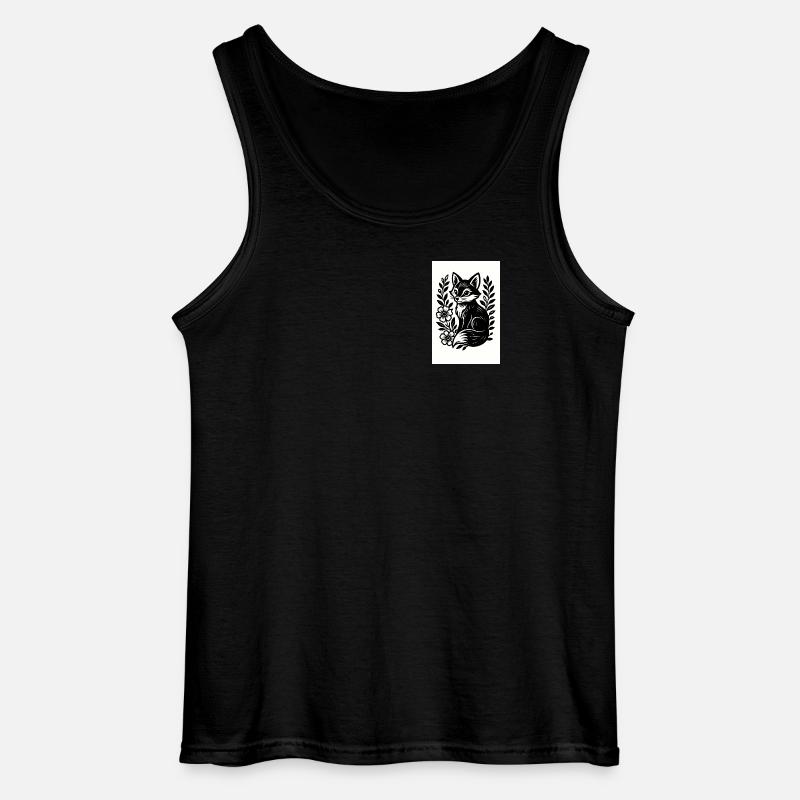Fuchs im Blütenreigen - Gildan Männer Tank Top - Schwarz
