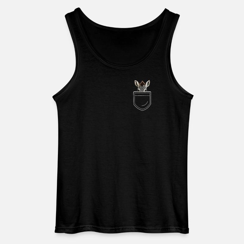 Zebra - Gildan Männer Tank Top - Schwarz