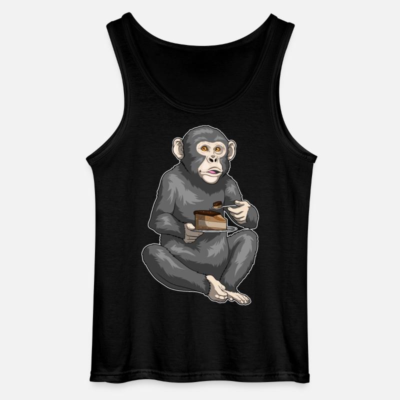 Affe Kuchen - Gildan Männer Tank Top - Schwarz
