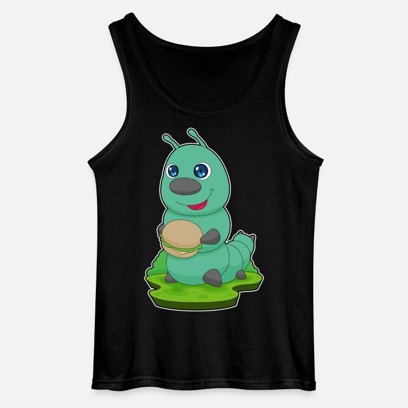 Raupe Burger - Gildan Männer Tank Top - Schwarz