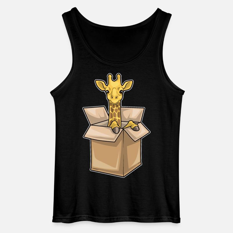 Giraffe Karton - Gildan Männer Tank Top - Schwarz