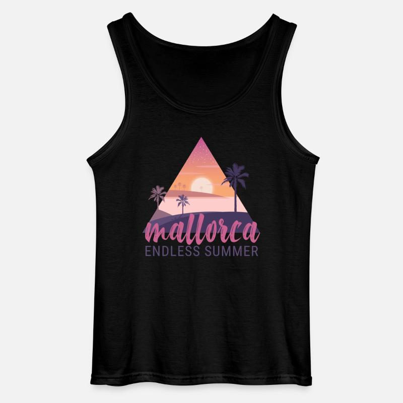 Mallorca Endless Summer Sunset - Gildan Men’s Tank Top - black