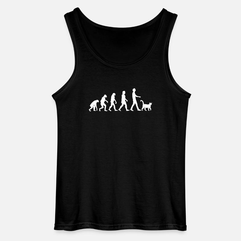 Cats Evolution - Gildan Men’s Tank Top - black