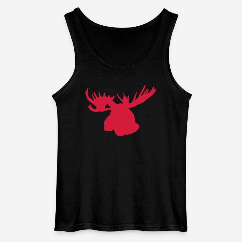 elch - moose - elk - kanada - canada - Gildan Männer Tank Top - Schwarz