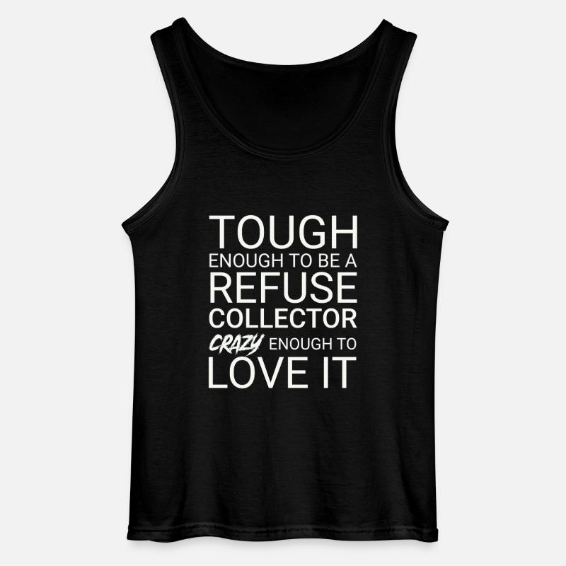 Refuse collector Crazy - Gildan Männer Tank Top - Schwarz