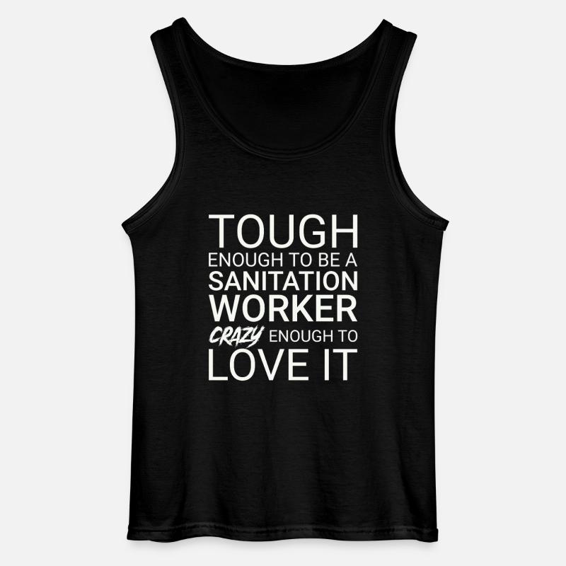 Sanitation worker Crazy - Gildan Männer Tank Top - Schwarz