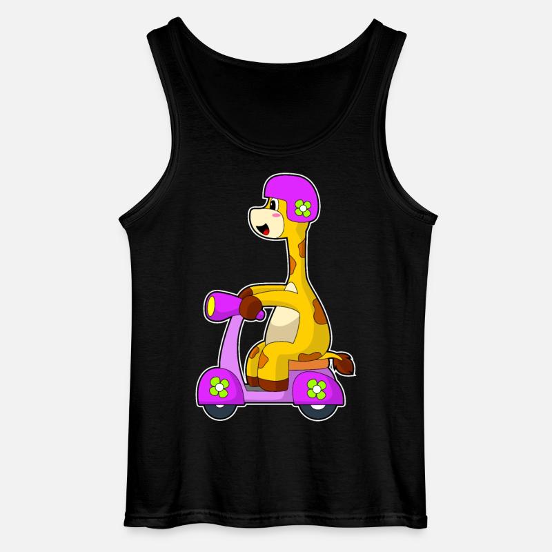 Giraffe Motorroller - Gildan Männer Tank Top - Schwarz