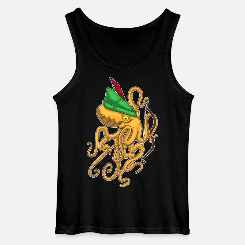 Krake Bogenschütze Bogen - Gildan Männer Tank Top - Schwarz