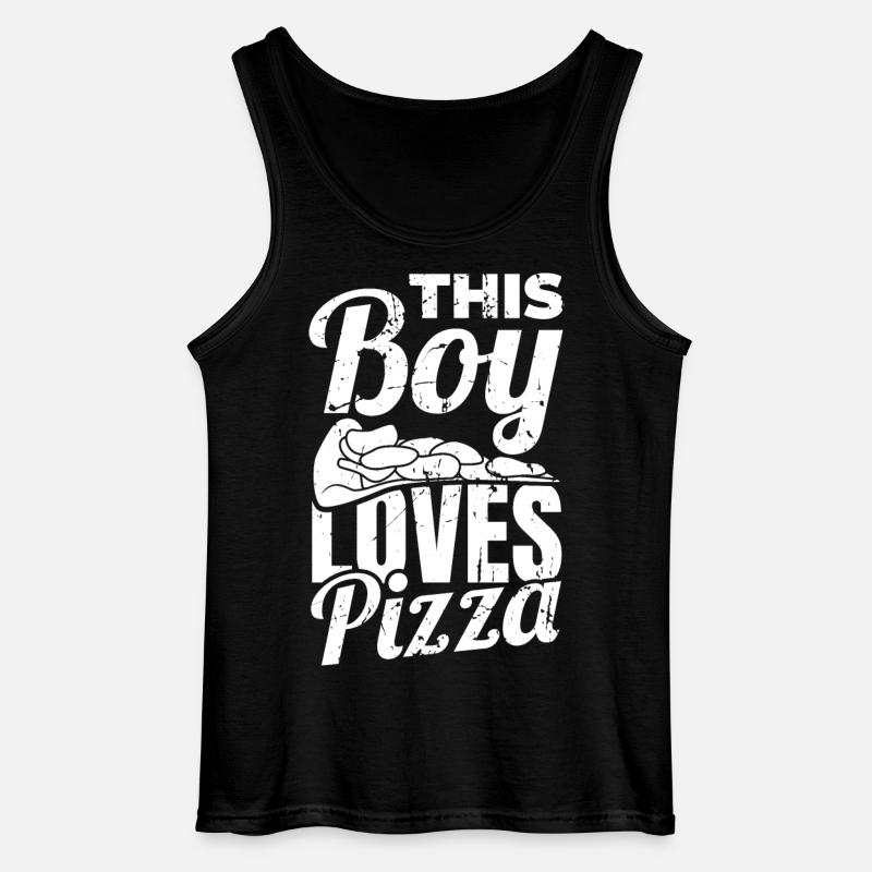 Pizza Junge - Gildan Männer Tank Top - Schwarz