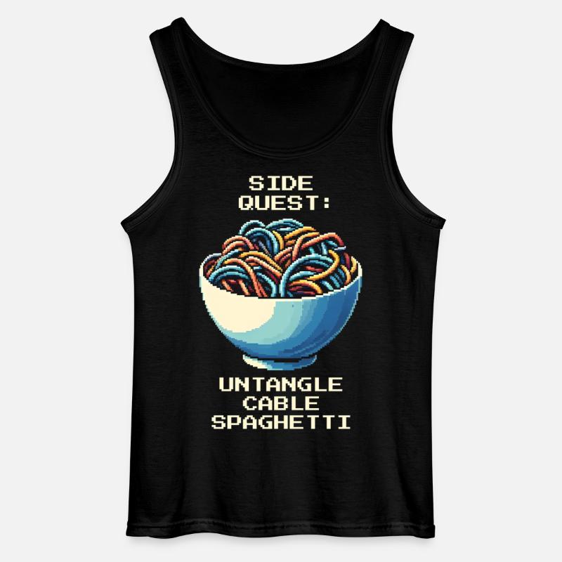 Cable clutter untangled | Cable management - Gildan Men’s Tank Top - black