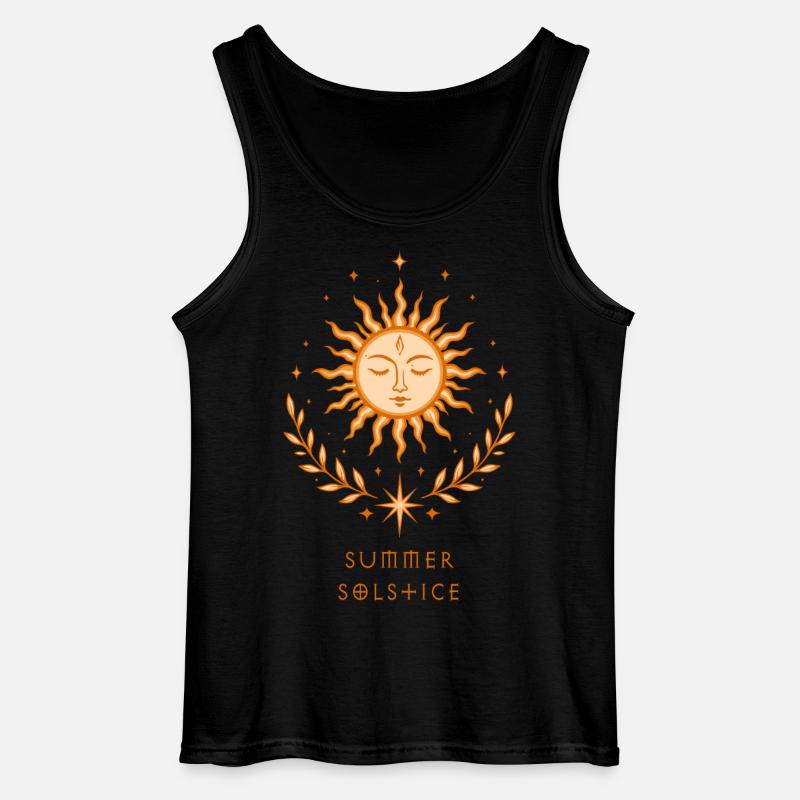 Summer Solstice Sonne – Boho Symbol - Gildan Männer Tank Top - Schwarz