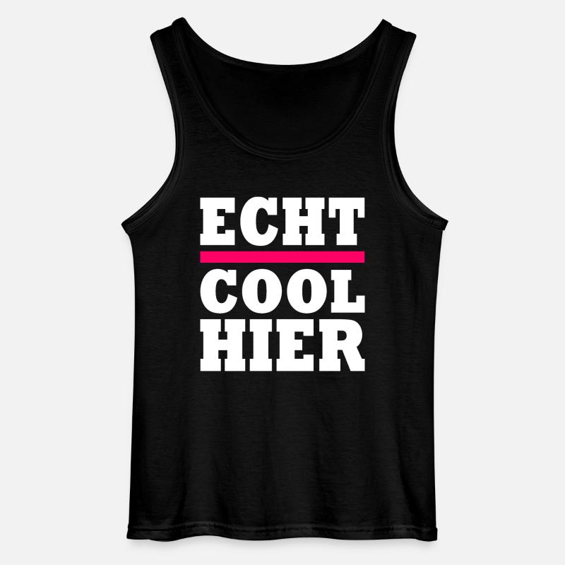 Echt cool hier - Gildan Männer Tank Top - Schwarz