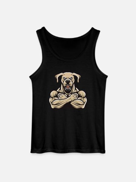 Labrador Chien Muscles Musculation - Débardeur Gildan Homme - noir