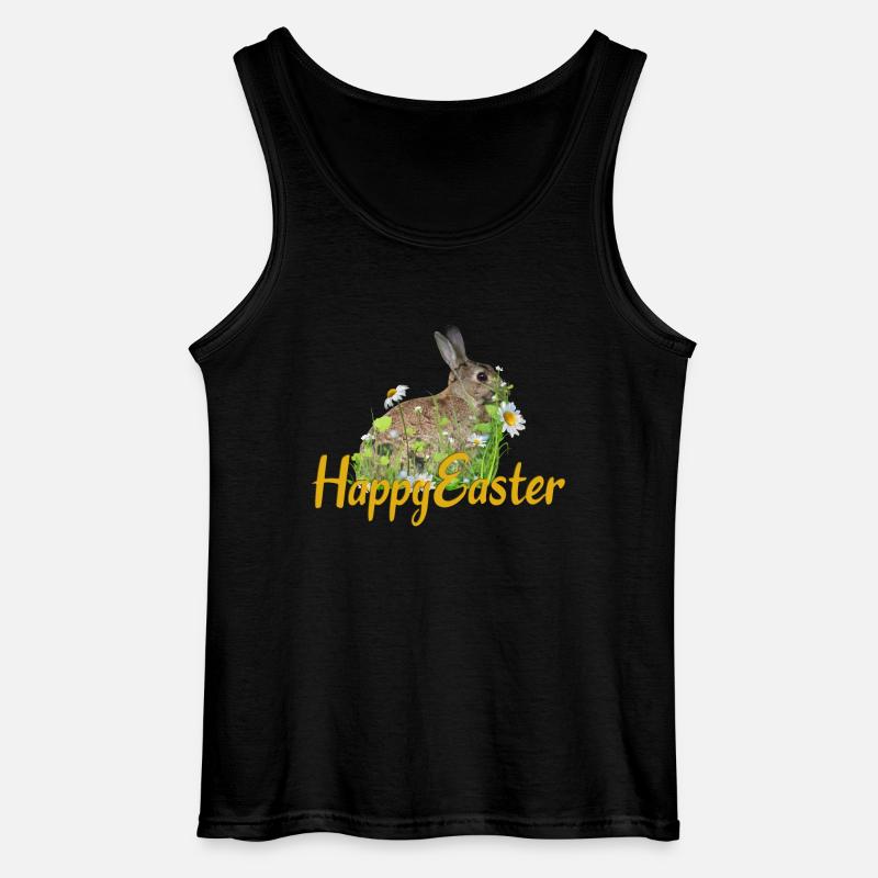 Happy Easter rabbit - Gildan Männer Tank Top - Schwarz