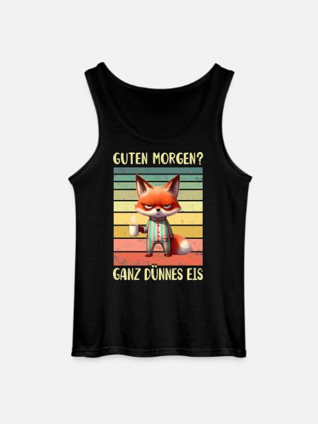 Fuchs Morgenmuffel - Gildan Männer Tank Top - Schwarz