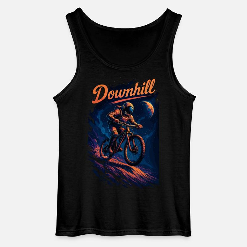 MTB Mountainbiking Downhill Astronaut Geschenk - Gildan Männer Tank Top - Schwarz