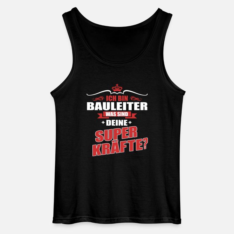 BAULEITER-Superkräfte GESCHENK - Gildan Männer Tank Top - Schwarz