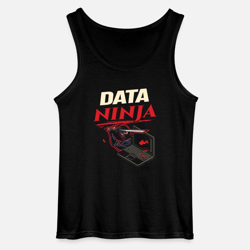 Data Ninja computer programming coder - Gildan Männer Tank Top - Schwarz