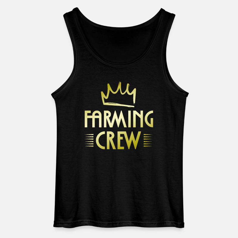 Farming Crew - Gildan Männer Tank Top - Schwarz