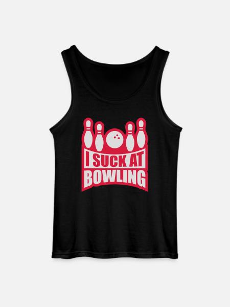 I suck at bowling - Gildan Men’s Tank Top - black