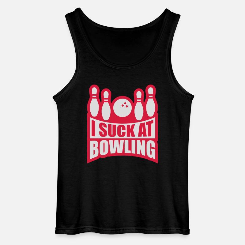 I suck at bowling - Gildan Männer Tank Top - Schwarz