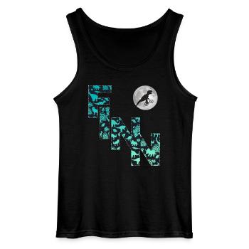 FINN - Schöner Jungen Name mit Dinosaurier - Gildan Männer Tank Top - Schwarz - Vorne - AI Model Male 185 dark (185cm)