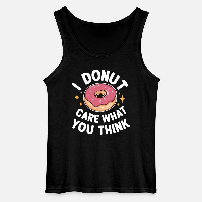 Donut Donuts Candy Bagel - Gildan Men’s Tank Top - black