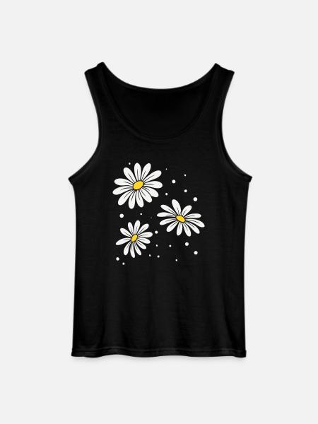 Gänseblümchen Punkte - Gildan Männer Tank Top - Schwarz