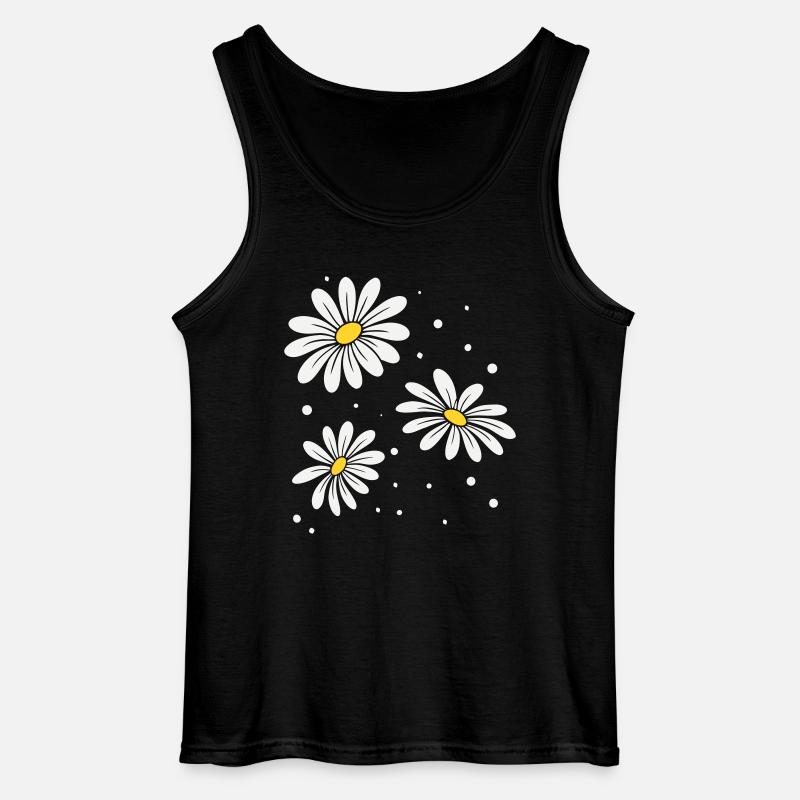 Gänseblümchen Punkte - Gildan Männer Tank Top - Schwarz