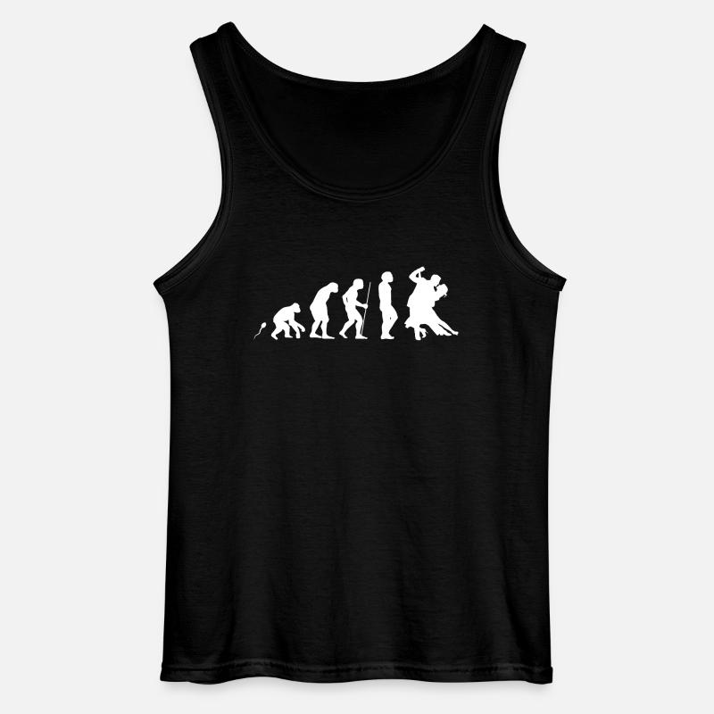 Tänzer Evolution Fun Shirt - Gildan Männer Tank Top - Schwarz