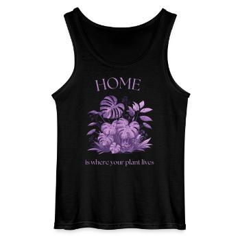 Zuhause ist, wo deine Pflanze lebt - Gildan Männer Tank Top - Schwarz - Vorne - AI Model Male 185 dark (185cm)